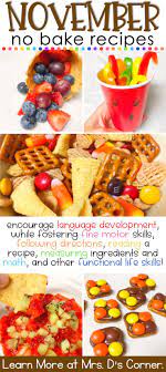 November Visual Recipes With Real Pictures For Special Education Visual Recipes Easy Meals For Kids Easy Baking Recipes