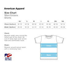 American Apparel Size Charts Hypercandy