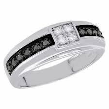 Men's 18k gold over sterling silver 1/8ct tdw pave diamond wedding band. Jared Diamond Men S Wedding Anniversary Bands For Sale Ebay