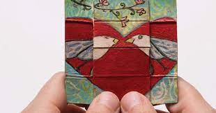 How to make an infinity card. How To Make Mixed Media Infinity Cards Cloth Paper Scissors