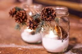 Mason Jar Luminaries Christmas Centerpiece Craft
