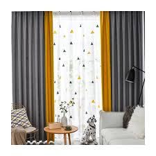 The beauty of a faded lemon shade by natural light, such as these curtains is that they add a soft glow when the light is shining. Custom Made Stitching Curtain Blackout 70 Shading Living Room Bedroom Window Dressing Covering Soft Linen Gray Yellow Curtains Aliexpress