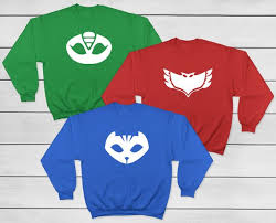 Pj Masks Disney Junior Costume Sweatshirts Disney Group Shirts Gekko Owlette Catboy Superhero Sweatshirt Custom Shirts