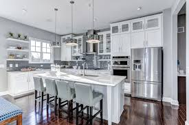 Hodedah long standing kitchen cabinet with top & bottom enclosed cabinet space, one drawer, large open space for microwave, white. Willowsford Beazer Virginia New Homes Home Kitchen Renovation