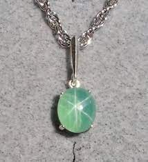 Green Sapphire Linde Lindy Spring Green Star Sapphire Created Pendant Ebay Sparkle Necklace Dream Jewelry Stylish Necklace