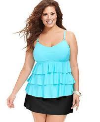 Island Escape Plus Size Tiered Ruffle Tankini Top Solid Swim Skirt Plus Size Swimwear Plus Tiered Ruffle Tankini Top Plus Size Tankini Plus Size Swimwear