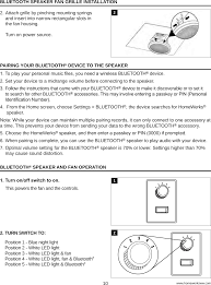 However, that does not mean that the emphasis on the sound quality is lost in any way. Homewerks2 Bluetooth Speaker Bath Fan User Manual Homewerks Worldwide