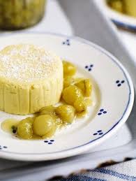 Cheesecakes With Gooseberry Compote Recipe Delicious Magazine Recipe Gooseberry Recipes Cheesecake Recipes Baked Cheesecake Recipe