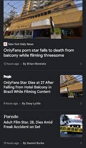 Eddie Du on X: A 27-year-old porn star who posts videos to OnlyFans fell  to her death after inviting two men to film a threesome in Brazil. Anna  Beatriz Pereira Alves, whose