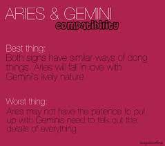 The best matches and most compatible signs with aries are leo, sagittarius, libra, and gemini. Pin By Jennie On Astrology Aries And Gemini Gemini And Aries Relationship Aries And Gemini Relationship