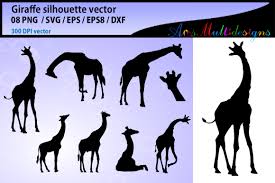 Free vector for animal prints, animals, fauna, nature, fur and giraffes visuals. Giraffe Silhouettes Graphic By Arcs Multidesigns Creative Fabrica