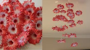 For this beautiful craft you'll need just a bunch of flowers, some yarn or threads and a hoop or another frame to hang them. Diy Simple Home Decor Hanging Paper Flowers Handmade Decoration Youtube