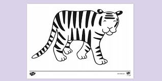 Tiger coloring pages ideas with awesome pattern animal coloring. Tiger Walking Through The Jungle Colouring Sheet Twinkl