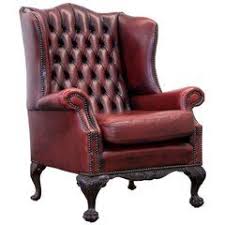 Chesterfield Leather Wingchair In Oxblood Red One Seat Vintage Retro Fine Antique Furniture Leather Wingback Chair Leather Chesterfield Chair