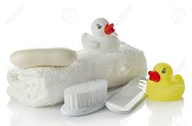 Some bath toys have movable parts that spin or move, while others feature handles, water scoops and rings. Baby Bath Accessories Isolated On White Background Stock Photo Picture And Royalty Free Image Image 33874070
