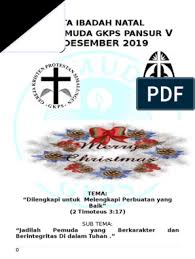 Pembukaan haleluya 12 x a. Tata Ibadah Natal Pemuda Gkps 2019 Doc