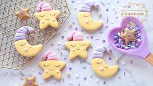 See more ideas about cookie decorating, sugar cookies decorated, cookies. How To Make Sleepy Moon Stars Cookies Youtube