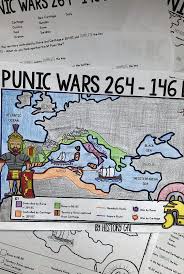 6th 7th 8th 9th And 19th Grade Students Will Enjoy Learning About The Punic Wars Between The Roman Republic And Car Punic Wars Map Activities World History