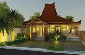 Dengan desain separuh tiang di depan dan sengaja di buat lebih pendek dari tiang di bagian lainnya. Download 93 Gambar Rumah Adat Joglo Keren Gratis