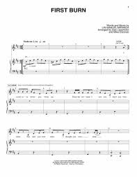 First Burn By Digital Sheet Music For Piano Vocal Download Print Hx 414476 Sheet Music Plus