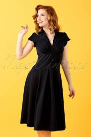 510 x 758 jpeg 112 кб. 50s Claudette Swing Dress In Black