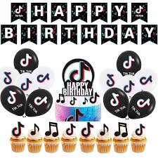 We did not find results for: 38 Pieces Tiktok Birthday Party Decorations Tiktok Happy Birthday Banner Tiktok Balloons And Tik Tok Cake Topper For Girl And Boy Music Karaoke Tiktok Short Video Themed Party Supplies Buy Online In