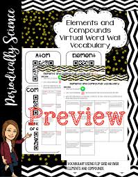 Element And Compound Vocabulary Using Flipgrid Ar Vocabulary Science Vocabulary Word Wall