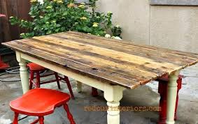 Make Your Own Plank Topped Outdoor Farm Table Plank Table Old Wood Table Planked Top Table