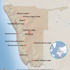 The introductions of the country, dependency and region entries are in the native languages and in english. Namibia Karte Beckmannonline De