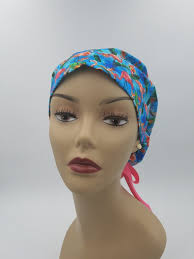 Women's Surgical Scrub Hats, or Scrub Caps-exotics Flowers & Flamingo