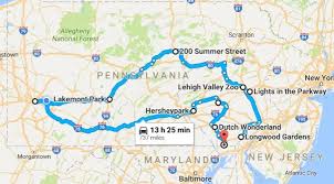 The Christmas Lights Road Trip Through Pennsylvania That Will Take You To 10 Magical Displays American Road Trip Road Trip Map Road Trip
