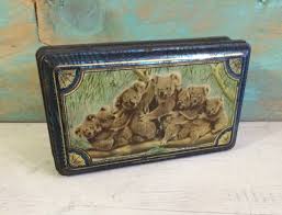 Vintage camel cigarette tin designed to hold 50 hand rolled cigarettes. Vintage Koala Park Tin Koala Bears Sydney Australia Blue Art Deco Base Antique Decorative Keepsa Unusual Vintage Vintage Tins Vintage