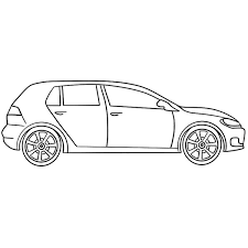 Police car patrol on the road. Easy Car Coloring Page Coloring Books