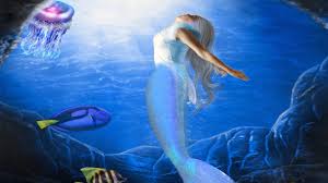 Woman mermaid dreams on sea sandy beach. Beautiful Mermaid Music Mermaid Secrets Youtube