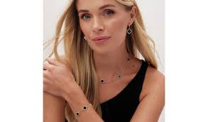 Buy Jon Richard Gold Plated Jet Enamel Clover Bracelet