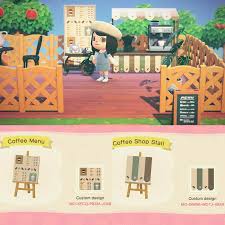 Animal Crossing New Horizons Design Codes On Twitter Animal Crossing Cafe Animal Crossing Animal Crossing Coffee
