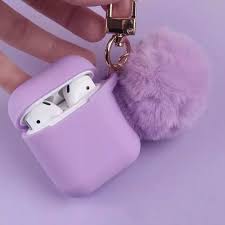 Purple Fur Airpods Case Cover Skin In 2020 Purple Iphone Case Cute Ipod Cases Purple Cases