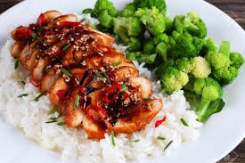 Check spelling or type a new query. Delicious Teriyaki Chicken Breast Cut In Slices Served With White Stock Photo Picture And Royalty Free Image Image 87942380