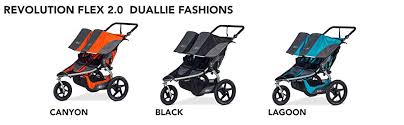 Bob Revolution Flex Duallie 2 0 Jogging Stroller Up To 100 Pounds Upf 50 Canopy Adjustable Handlebar Black