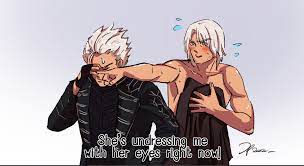 Follow @darkslxyer for more devil may cry pics. Super Jump On Twitter I Know You Want To See Me Naked Lady Dante Vergil Lady Trish Devilmaycry Dmc5 Dmc Fanart