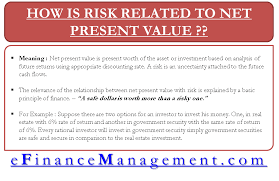 The npv is positive, so we. How Is Risk Related To Net Present Value Npv Efinancemanagement