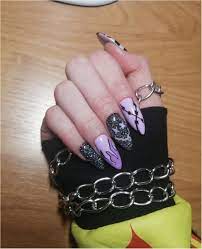 10 Ways To Wear Shorts In Summer Goth Nails Rave Nails Purple Nails