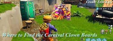 The second objective on the list tasks you with getting a score of 10 or more on different carnival clown boards. Where To Find The Carnival Clown Boards In Fortnite Battle Royale