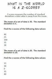 Introducing Z Scores Ap Psychology Practices Worksheets Statistics Math