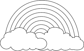 Color in this picture of a rainbow and others with our library of online coloring pages. Rainbow Clipart Black And White 59 Cliparts