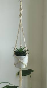 Minimalistic Hanging Planter Modern Macrame Rope Plant Holder Indoor Wall Planter Japandi Decoration Corner Plant Hanger Yanyula Decor Diy Plant Hanger Plant Hanger Diy Macrame Plant Hanger