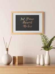 Light Interior Frame Artwork Mockup In 2020 Frame Mockup Free Print Mockup Free Poster Mockup Free