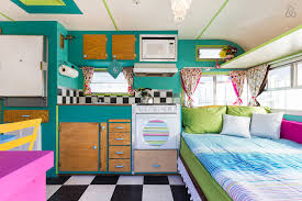 Painting a caravan with two or more colors and taking on a theme for the decoration is a good start. Vintage Glamping Caravan 6 Living In A Shoebox