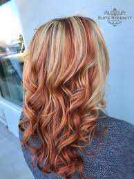 This hairstyle looks so stunning. Blonde Hair Copper Lowlights Blonde Highlights Chunky Highlights Blonde Highlights Chunky Blonde Highlights Hair Styles