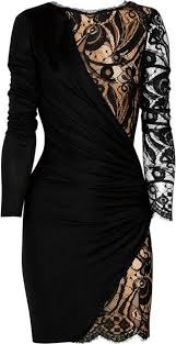 Emilio Pucci Wooljersey And Lace Mini Dress In Black Mini Dress Cocktail Dress Lace Fashion